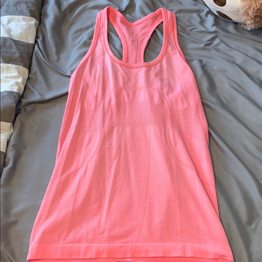 Pink lululemon tank top